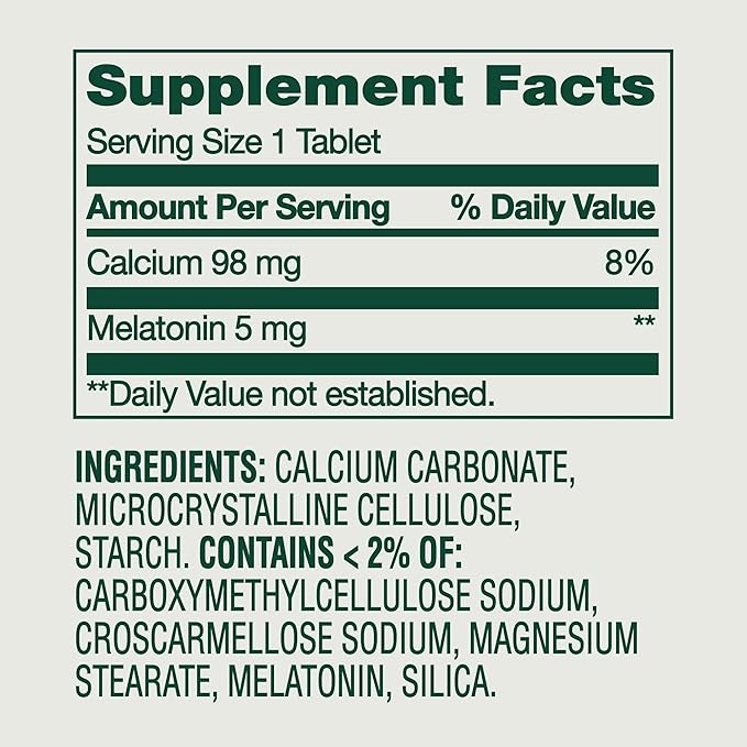 SUREFECT Spring Valley Melatonin Tablets Sleep Support Dietary Supplement Value Size 5 mg 240 Count Organizer.