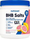 Nutricost BHB Salts Drink Mix (30 Servings Strawberry Lemonade Flavored) (5G BHB Per Serving) - 0G Total Sugars Vegetarian Product