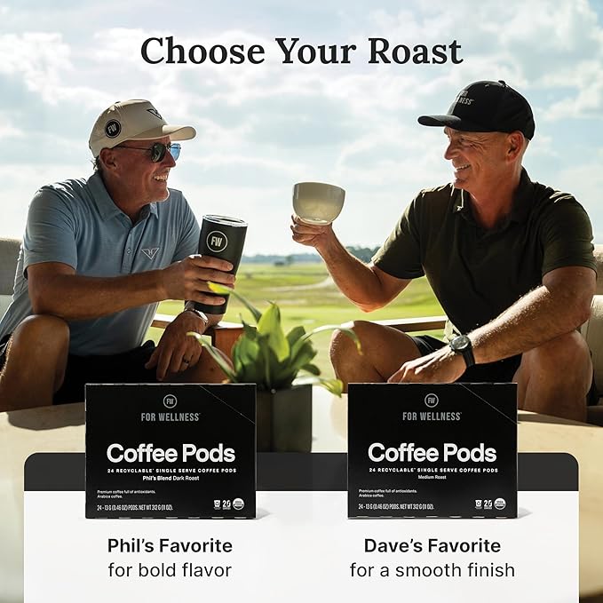 For Wellness Arabica Coffee Pods (24 Pods Medium Roast) – Pair With The Good Stuff to Supercharge Your Coffee
