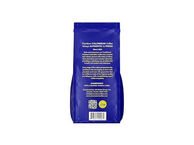 Don Molano Coffee Aroma D’Oro Traditional Ground Coffee Medium Roast 16oz - Premium Colombian Coffee Halal Certified – Rich and Balanced with a smooth and velvety texture with notes of Citrus Dark