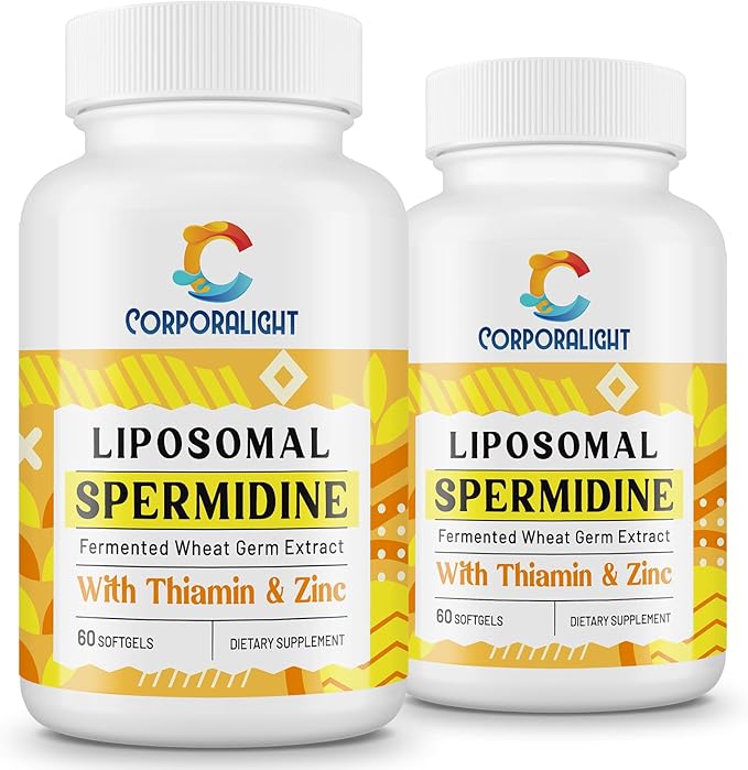 30mg Spermidine Supplement for Men &amp Women High Absorption More Potent Than Spermidine 3HCL - for Cellular Renewal Longevity &amp Cognitive Fermented Wheat Germ Extract Pure &amp Natural 1