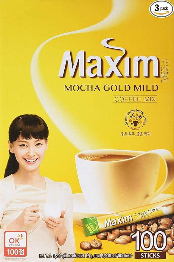 Maxim Coffee Mix Instant Coffee (11.8 g / pk) (Mocha Gold Mild 100 pk x 2) - SET OF 3