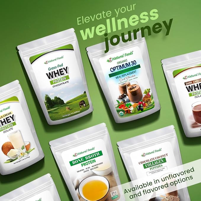 Z Natural Foods Chocolate Coconut Collagen Peptides Made with Coconut Milk Powder Delicious Protein Powder for Overall Wellbeing Sugar-Free Non-GMO Gluten Free Kosher 1 lb.