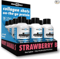 HEALTH DIRECT – Medical-Grade Liquid Collagen Shots – AminoSculpt Sugar-Free – Strawberry Banana – 12 Servings (12pk 2oz Shots) – Good for Joints Bones &amp Sleep – Better Hair Skin &amp Nails
