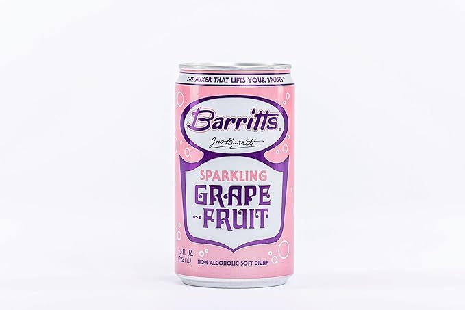 Barritt's Mixers - Sparkling Grapefruit Soda Non-Alcoholic Soda Cocktail Mixer 7.5 fl oz Cans 24 Pack Mini