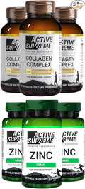 3 Pack of Collagen Type 2 + 3 Pack ZINC Citrate 50 MG