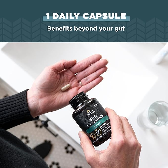 Ancient Nutrition Probiotics for Immune Support SBO Once Daily Probiotics with Vitamin C and Vitamin D 30Ct for Healthy Digestion and Immune System Function Support 25 Billion CFUs*