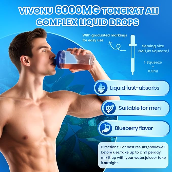 VivoNu Liquid Drops Magnesium Zinc &amp Boron Berry Flavor for Energy* Immune* Health