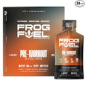 Frog Fuel Ultra Energy Gel &amp Pre Workout Shot with 1500mg Beta Alanine Electrolytes 8g Protein Nano-Hydrolyzed Grass Fed Collagen 10g Carbs Gluten Free Fat Free Berry 1.2 oz Packets 24 Pack