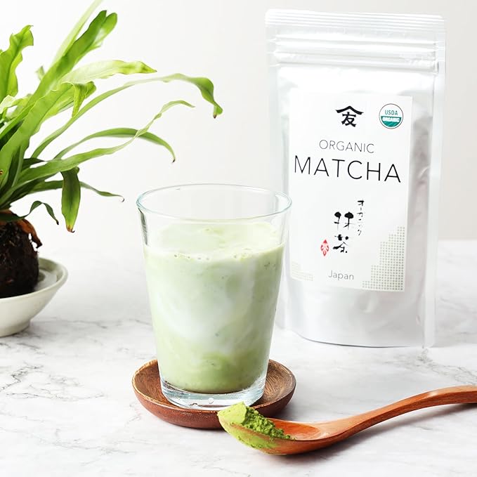 TOMOSAN Japanese Organic Matcha - Authentically Japanese Uji Kyoto Origin Traditional Stone Milled Green Tea Powder 100g/3.5oz