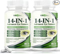 Evervision 14 in 1 Advanced Eye Formula Eye Vitamin and Mineral Supplement 60 Capsules -2PCS