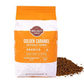 Wellsley Farms Golden Caramel Ground Coffee - 100% Arabica Light Roast - Non GMO Low Carb and Low Sodium - Flavoured Coffee for Home and Office - Smooth Caramel Coffee Taste - 32 oz Resealable Bag