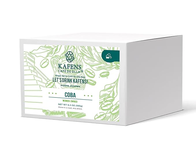 COBA: Cafe De Olla Tea Bag 100% Organic ingredients Colombian Medium Roast Ground Coffee Piloncillo (unprocessed cane sugar) and Ceylon cinnamon. Just add hot water. 10ct (Pack of 1) 6.4oz