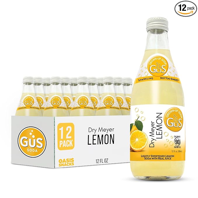 GUS Soda Dry Meyer Lemon 12 Oz(12 Pack)