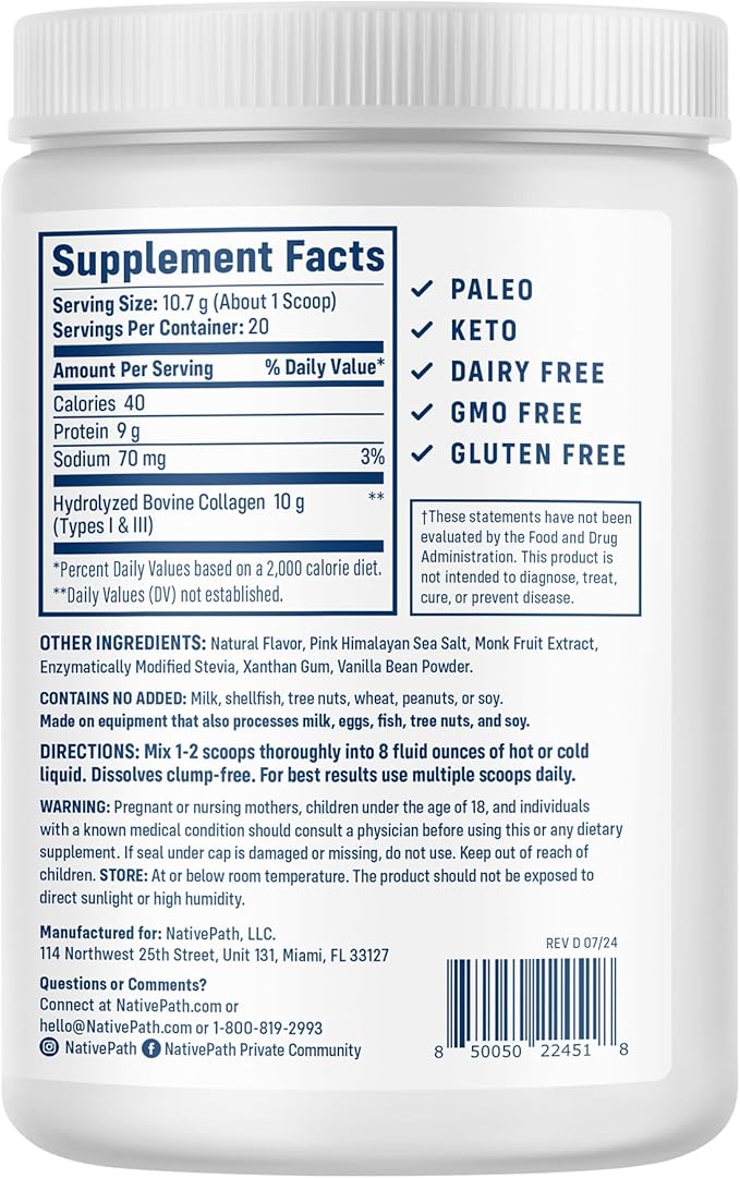 NativePath Vanilla Bean and Chocolate Collagen Peptides Bundle