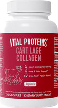 Vital Proteins Cartilage Collagen Pills Type II Collagen &amp Chondroitin Sulfate Supplement for Recovery &amp Healthy Hair Skin Nails and Joints - 750 mg Serving with 120 Capsules