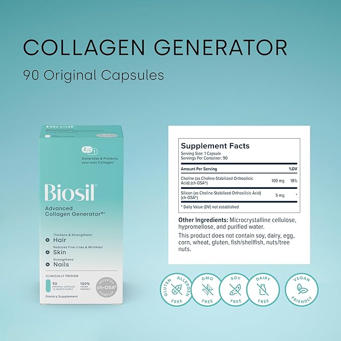 Biosil Capsules Collagen Generator Veggie 90 Count