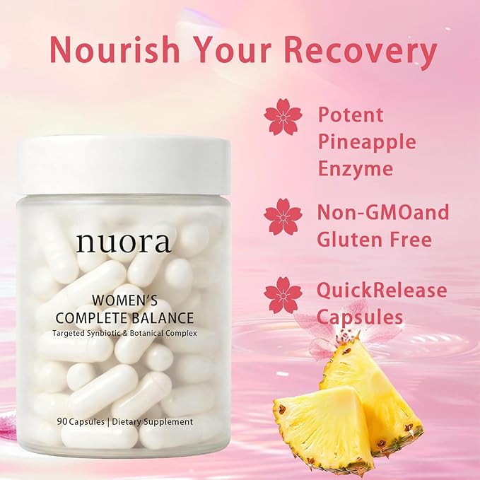 Gut Health Capsules Gut Biofilm Ritual Bromelain Supplement Vegan Non-GMO for Women 90 Capsules