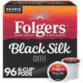 Folgers Black Silk Coffee Keurig Single Serve K-Cup Pods Dark Roast 24 Pods Per Pack Case Of 4 Packs