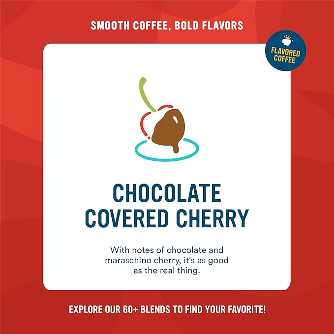 Cameron's Coffee Roasted Ground Coffee Bag Flavored Chocolate Covered Cherry 12 Ounce Pack of 6 - NEW