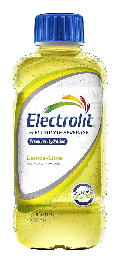 Electrolit Electrolyte Beverage Lemon-Lime 21 Fl Oz bottle (Pack of 12)