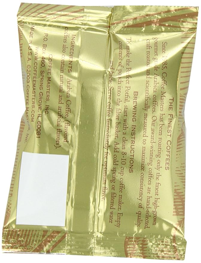 Coffee Masters Perfect Potful Vanilla Nut Creme Ground Coffee 1.5-Ounce Packets (Pack of 12)
