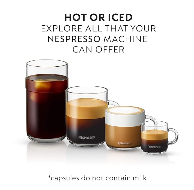 Nespresso Capsules Vertuo Dark Assortment Variety Pack Dark Roast Coffee &amp Espresso 40-Count Coffee &amp Espresso Pods Brews 7.8 oz. and 1.35oz.