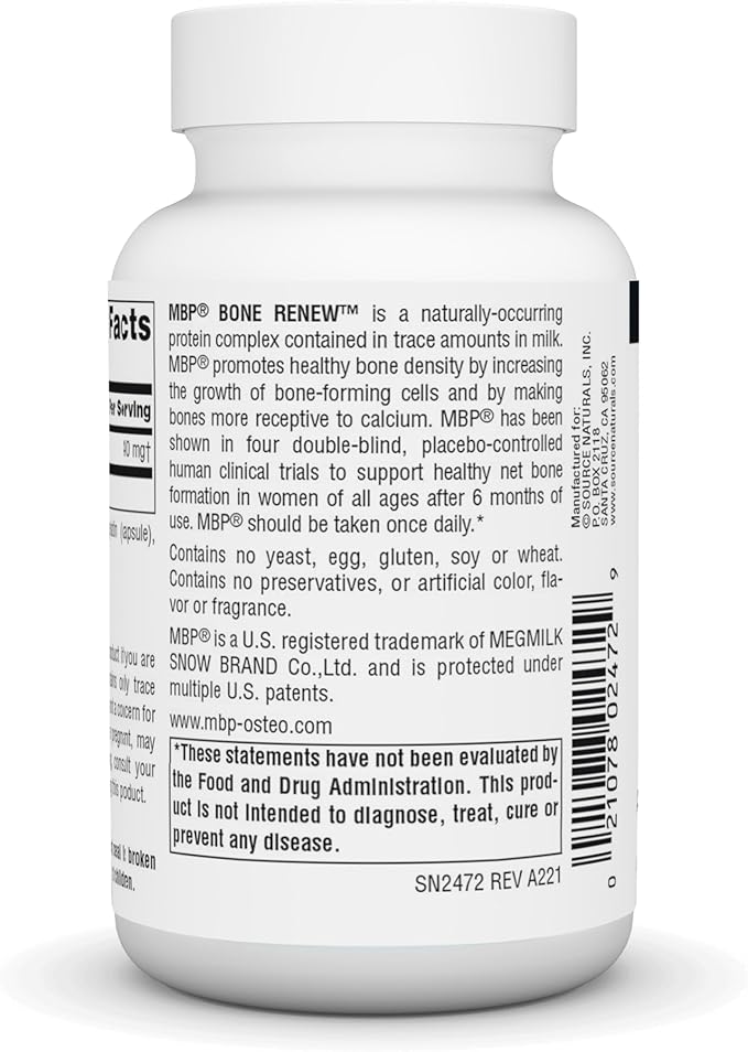 Source Naturals MBP Bone Renew Milk Protein for Advanced Density Support* - 60 Capsules