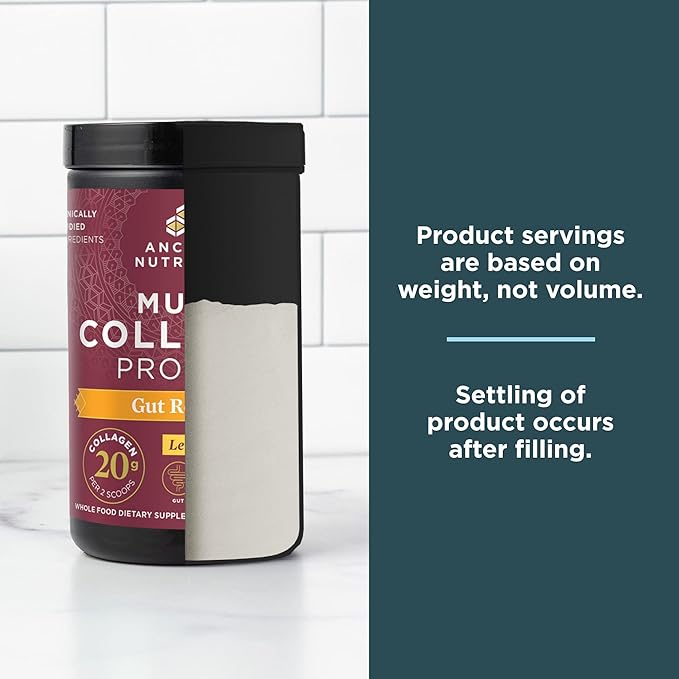 Ancient Nutrition Collagen Powder Protein Multi Collagen Protein Hydrolyzed Collagen Peptides Supports Skin and Nails Joint Supplement (Gut Restore 20 Servings)