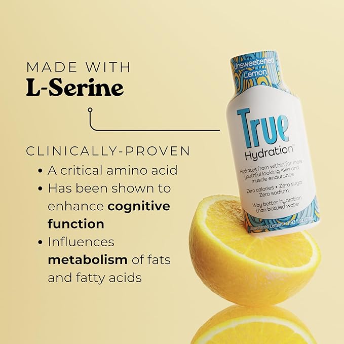 True Hydration Electrolyte Shots 24-Pack – Supports Sleep Quality Daily Wellness &amp Muscle Cramps – Magnesium Potassium &amp Taurine – Zero Sugar Zero Sodium – Unsweetened Lemon