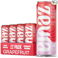 Zevia Zero Sugar Energy Drink Grapefruit 12 oz Cans (12-Pack) – Naturally Sweetened Non-GMO Project Verified Gluten-Free Vegan