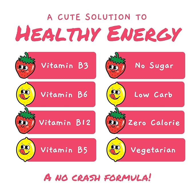Teacher Power (The Original) Sugar Free Energy Drink 70/servings per Jar 100mg Caffeine with B Vitamins (Strawberry Lemonade)