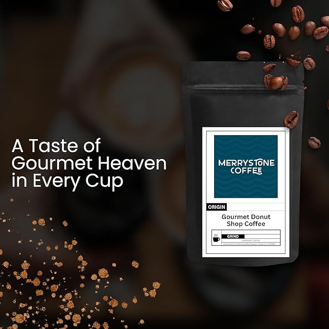 Merrystone Gourmet Donut Shop Blend Roasted to Order Medium Roast 5 Lb Whole Bean