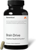 Momentous Brain Drive Nootropic Supplement - Brain Supplement for Memory &amp Focus Support - NSF Certified for Sport - GMO- &amp Gluten-Free - 30 Servings