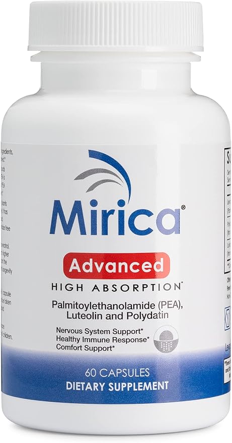 Mirica Advanced - High Absorption Formula Palmitoylethanolamide (Pea) Luteolin and Polydatin Nervous System Support Capsule 60ct