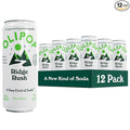 OLIPOP Sparkling Prebiotic Soda Ridge Rush Pantry Pack Packed with Prebiotics Fiber and Botanicals Gluten Free GMO Free 12oz Skinny Can (12 Pack)