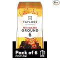 Taylors of Harrogate Hot Lava Java Ground Coffee 200 g (Pack of 6 - Total 1.2kg)