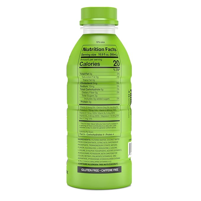 PRIME Hydration LEMON LIME Sports Drinks Electrolyte Enhanced for Replenishing Fluids 250mg BCAAs B Vitamins Antioxidants Low Sugar 16.9 Fl Oz 12 Pack