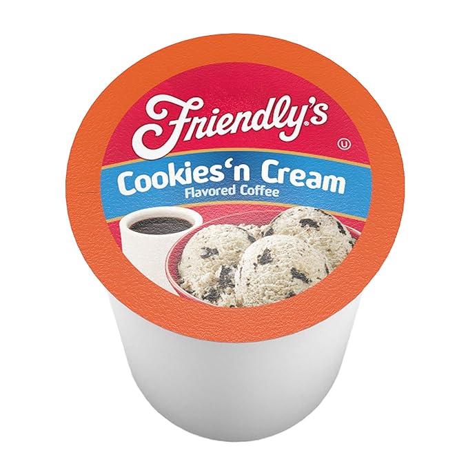 Friendly's Coffee Pods Assorted Flavored Ice Cream Variety Pack Compatible with Keurig K Cup Brewers Assorted Variety Pack 40 Count (Pack of 1)