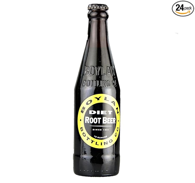 Boylan Diet Root Beer Soda 12 oz. (24 Bottles)