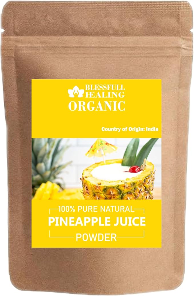 Blessfull Healing Organic Pineapple Juice Powder 100% Pure Natural 300 Gram / 10.58 oz