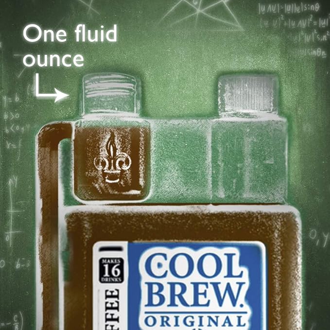 CoolBrew French Roast 6 Pack - 32 DRINKS PER BOTTLE - Fresh Cold Brew Liquid Concentrate - For Iced or Hot Coffee Unsweetened No Preservatives