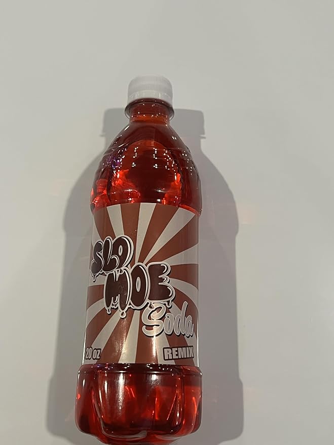 SLO MO Soda Flavor Remix Red Glass Bottle Specialty Beverage Limited Edition Design 1 20oz bottle