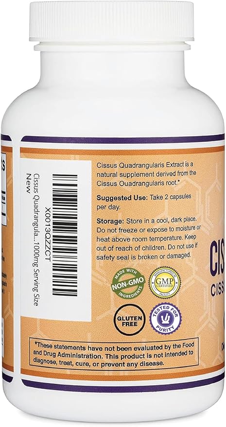 Double Wood Supplements Cissus Quadrangularis Super Extract 150 Capsules (Non-GMO Gluten Free) Dietary Supplement for Joint and Tendon Health 1000mg Serving Size