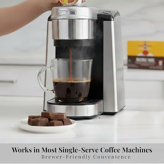 Sleepy Bear Coffee Pods Medium Roast Arabica Rich Flavor Michigan-Made Smooth &amp Sweet No Sugar Added 30ct Pods Compatible with Single-Serve Brewers (Mackinac Fudge)