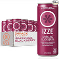 IZZE Sparkling Water Juice Beverage Blend Blackberry No Sugar Added 8.4 FL OZ 24 Cans