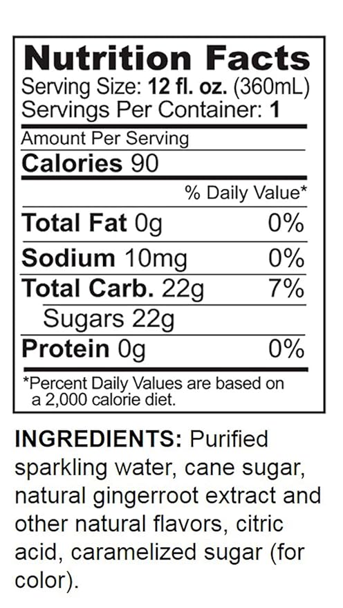 GuS Soda - Extra Dry Ginger Ale - 12 oz (6 Glass Bottles)