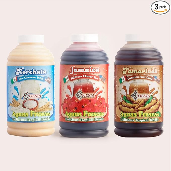 Fiesta Tamarindo Drink Concentrate 16oz Bottle(Sampler3 Pack)16 Fl Oz(Pack of 3)