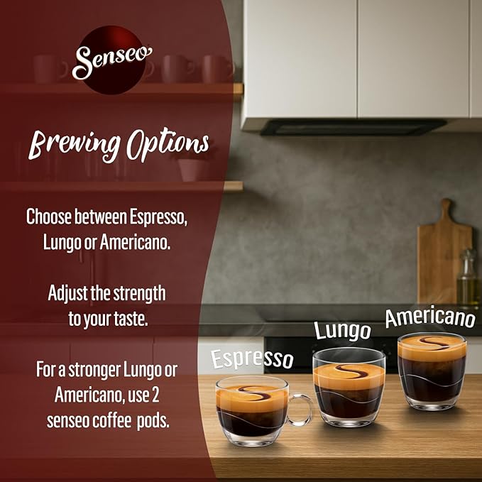 Senseo Strong Dark Roast Coffee Pods 48 Count (Pack of 10) - Single Serve Coffee Pods Bulk Pack for Senseo Coffee Machine - Compostable Coffee Pods for Hot or Iced Coffee Cold Brew Coffee