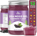 Irish Sea Moss Gel- Real Sea Moss and Elderberry Mixture - 15OZ Wildcrafted Sea Moss Advanced Gel-15OZ Elderberry Flavor